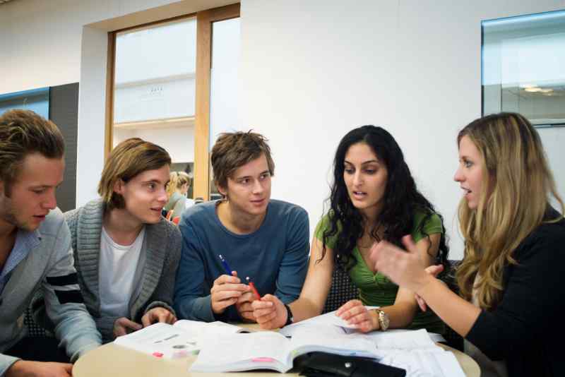 Students speaking together